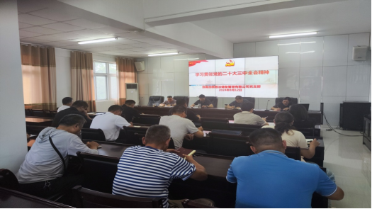 储备公司党支部专题学习贯彻党的二十届三中全会精神