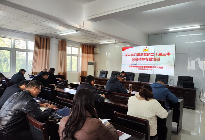 储备公司党支部组织开展学习贯彻党的二十届三中全会精神专题培训