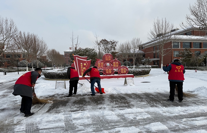 铲冰除雪保畅通——裕农公司党支部在行动